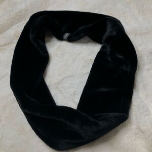 Calvin Klein black Faux Fur scarf